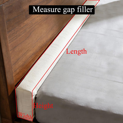79x2x12 Inch Headboard Gap Filler with Foam Space Filler Between Bed and Wall Bolster Pillow Bed Gap Filler, Beige