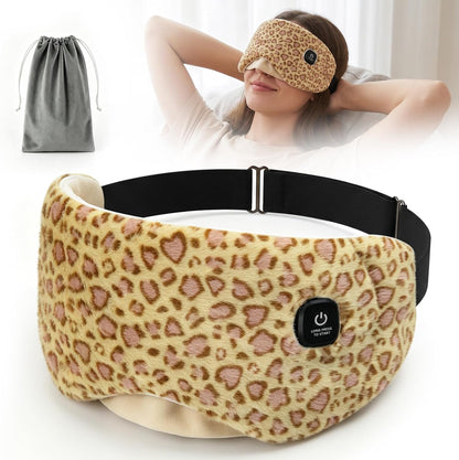 Heated Eye Mask for Dry Eyes, Cordless Warm Eye Compress for Travel, Styes & Chalazion, Blepharitis & MGD, 1500mAh Rechargeable Battery 3 Temperature Modes & Timed Shutdown, Washable Cover(Pattern2)