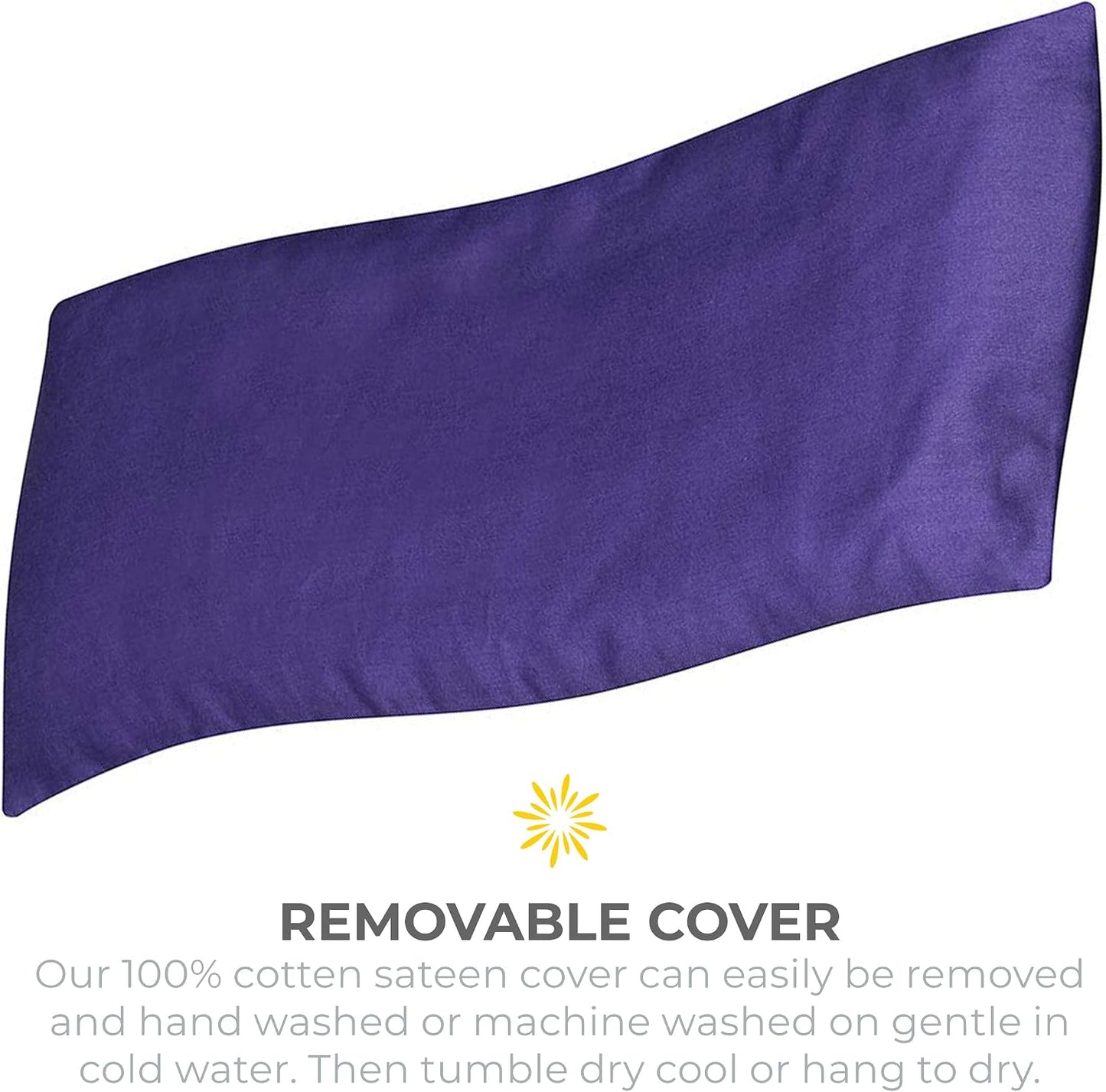 4-Pack Unscented Sateen Eye Pillows, Low-Luster, 9’’ x 4’’ Flaxseed Weighted Eye Mask for Sleeping, Hot or Cold Therapy for Relaxation, Migraine, and Headache, Assorted