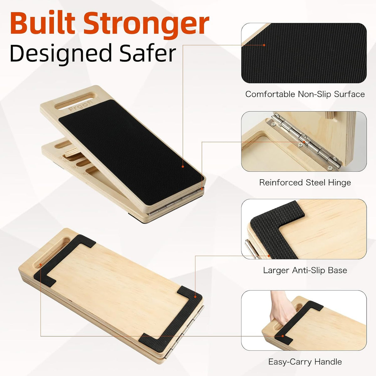 Slant Board for Exercise, Split Calf Stretcher for Physical Therapy