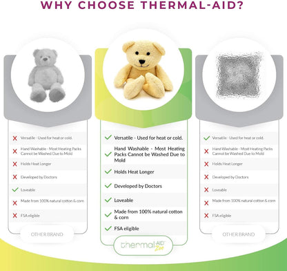 Thermal-Aid® (Olli The Koala) – Washable Heating Pad & Ice Pack – Plush Hot/Cold Pack with Natural Corn Filling – Reusable Comfort