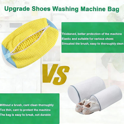 2PCS Shoes Washing Machine Bag Kit,Reusable Washing Shoes Bag,Include 1PC Shoes Dryer Bag and 2 Drying Racks,Laundry Shoes Bag with Durable Zipper for Sneakers and Canvas Shoes