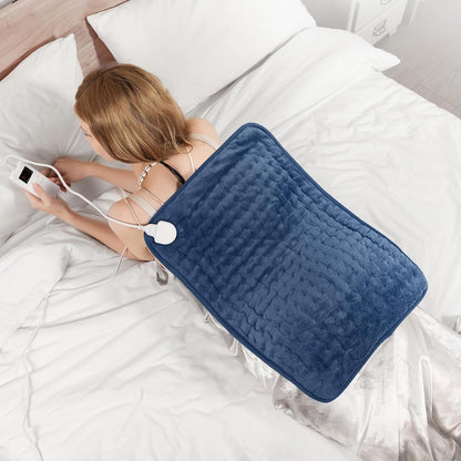 Heating Pad for Back, Neck, and Shoulder Pain Relief, Electric Heat Pad with 6 Heat Levels, Moist Heat Option, Auto Shut-Off, Birthday Christmas Gift for Women Men Mom Dad Grandma, Gift for her