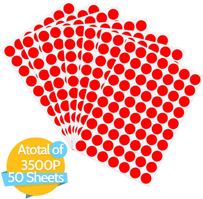 Dot Stickers, 3/4 inch Color Coding Labels, 10 Color Circle Price Stickers for Office Classroom Student