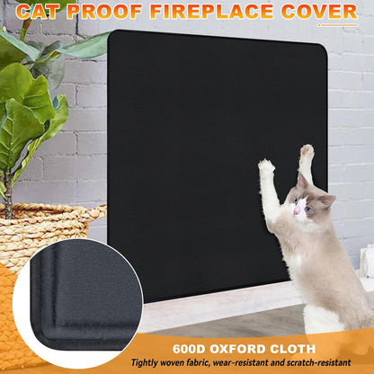 Fireplace Cover, Draft Stopper for Brick Fireplace, Fireplace Flue Blocker, Indoor Fireplace Blanket for Heat Loss, Winter and Summer, Black, 36x20 Inches