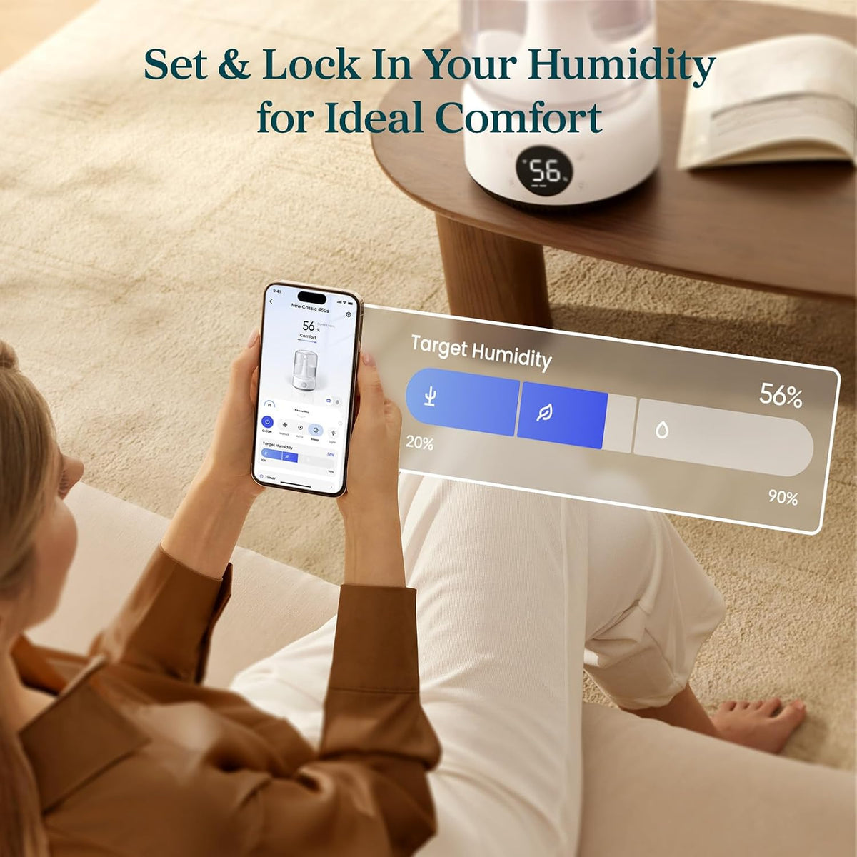 Levoit Humidifiers for Bedroom, Smart Warm and Cool Mist, Symptom Relief