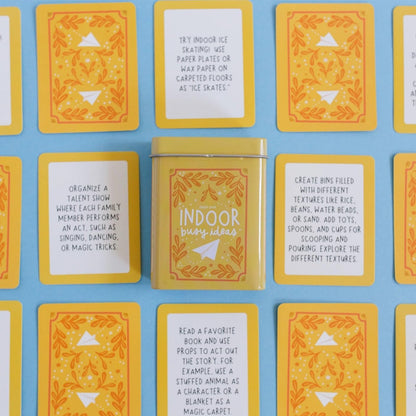 Pippi Post Indoor Busy Ideas Activity Cards & Tin, 50 Screen-Free Prompts