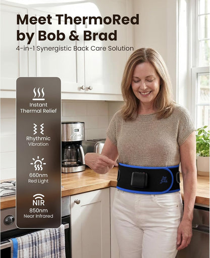 BOB AND BRAD ThermoRed Cordless Heating Pad for Lower Back with Red Light