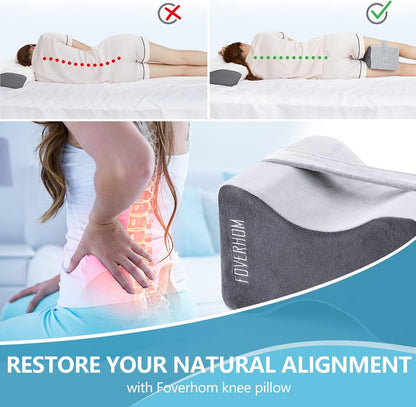 foverhom Memory Foam Knee Pillow Orthopedic Leg Support Pink