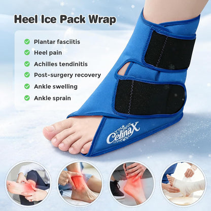Ankle Ice Pack Wrap, Heel Ice Pack Wrap for Plantar Fasciitis Relief