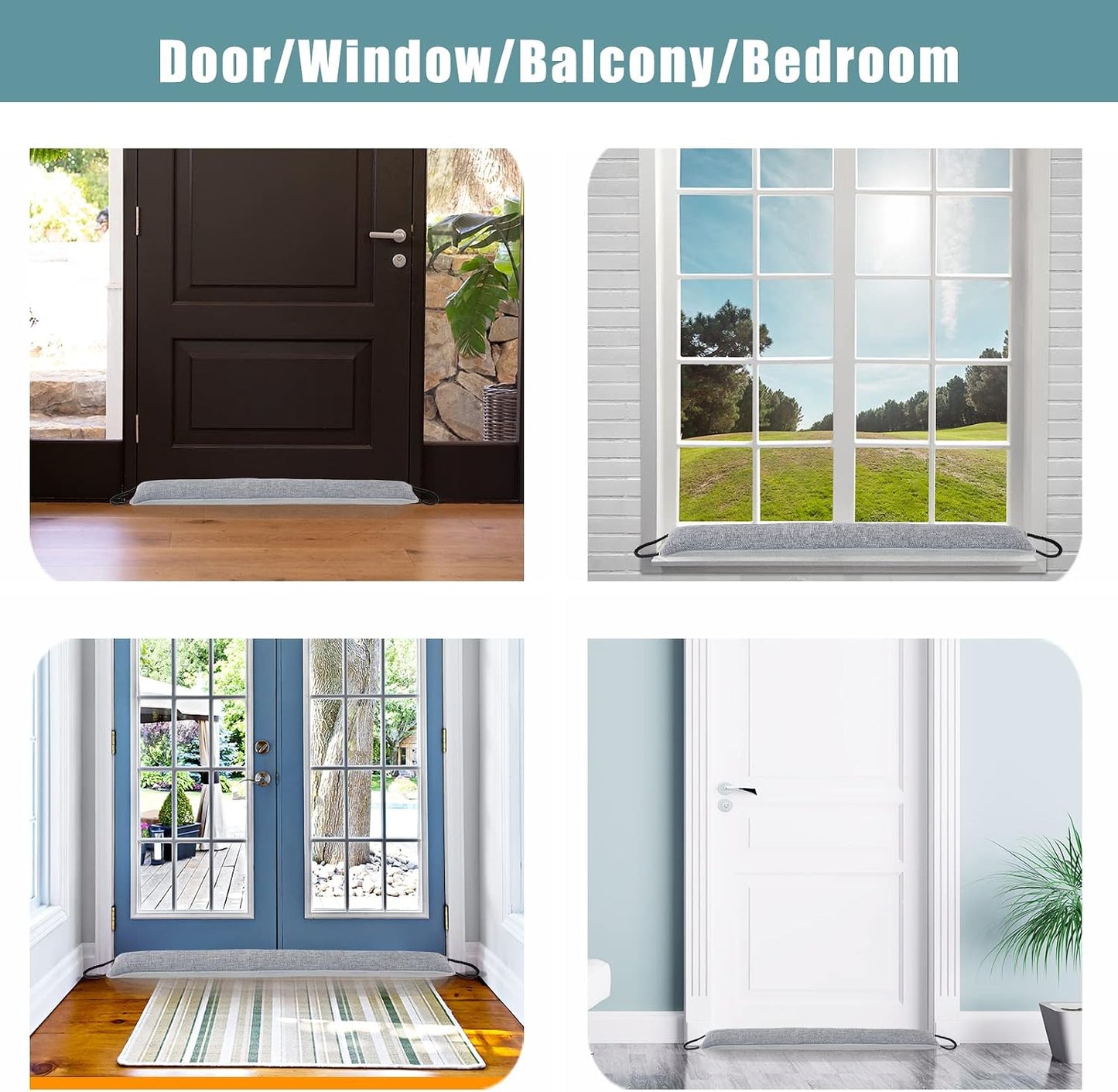 Under Door Draft Stopper Decorative Wind Stopper 36 inch for Door & Window, Weighted Animal Air Draft Stopper for Bottom of Door with Hanging Loops - Brown Dog