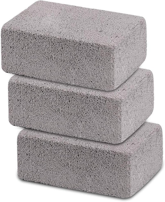 Grill Stone Cleaning Brick Cleaner Block for Griddle Stove, 3Pack | Removes Grease, Lightweight & Multi-Purpose, Simple Operation, Pumice Stone Cleaner for Flat Top Cookers, Gas, Racks