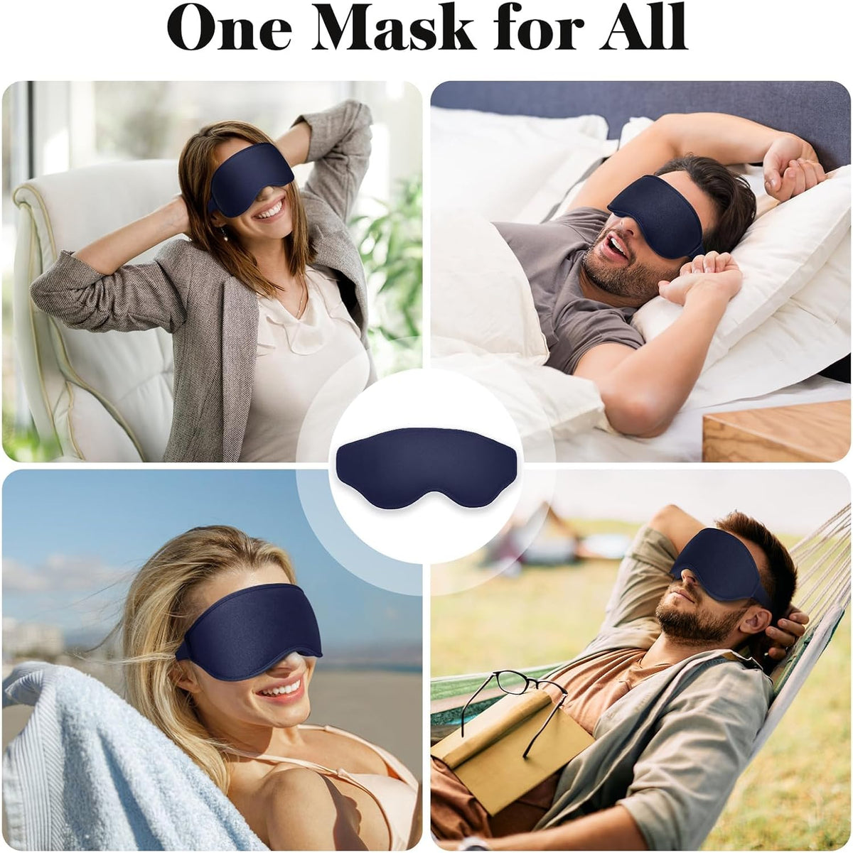 Fygrip 3D Eye Mask Sleep Mask for Men & Women, Black