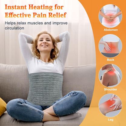 MELCAM Heating Pad for Back Pain & Period Cramps with Auto Shut Off