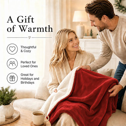 Electric Heated Blanket Full Size 72"x84" – Light Gray | ETL for Safe Overnight, 4 Heat Settings & 10H Auto Off, Dual-Sided Microplush Sherpa for Home Night, Machine washable