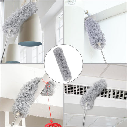 ZZ LAZYCOTTAGE 10 PCS Microfiber Feather Duster Kit, Dusters for Cleaning with Extension Pole, Retractable Bendable, Gap Dust Brush Blind Duster, for Cleaning Ceiling Fan, High Ceilings, Cars