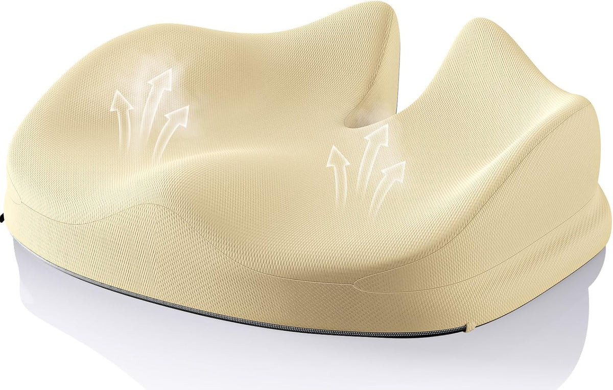 Benazcap Memory Foam Seat Cushion, Ergonomic Office Chair Cushion