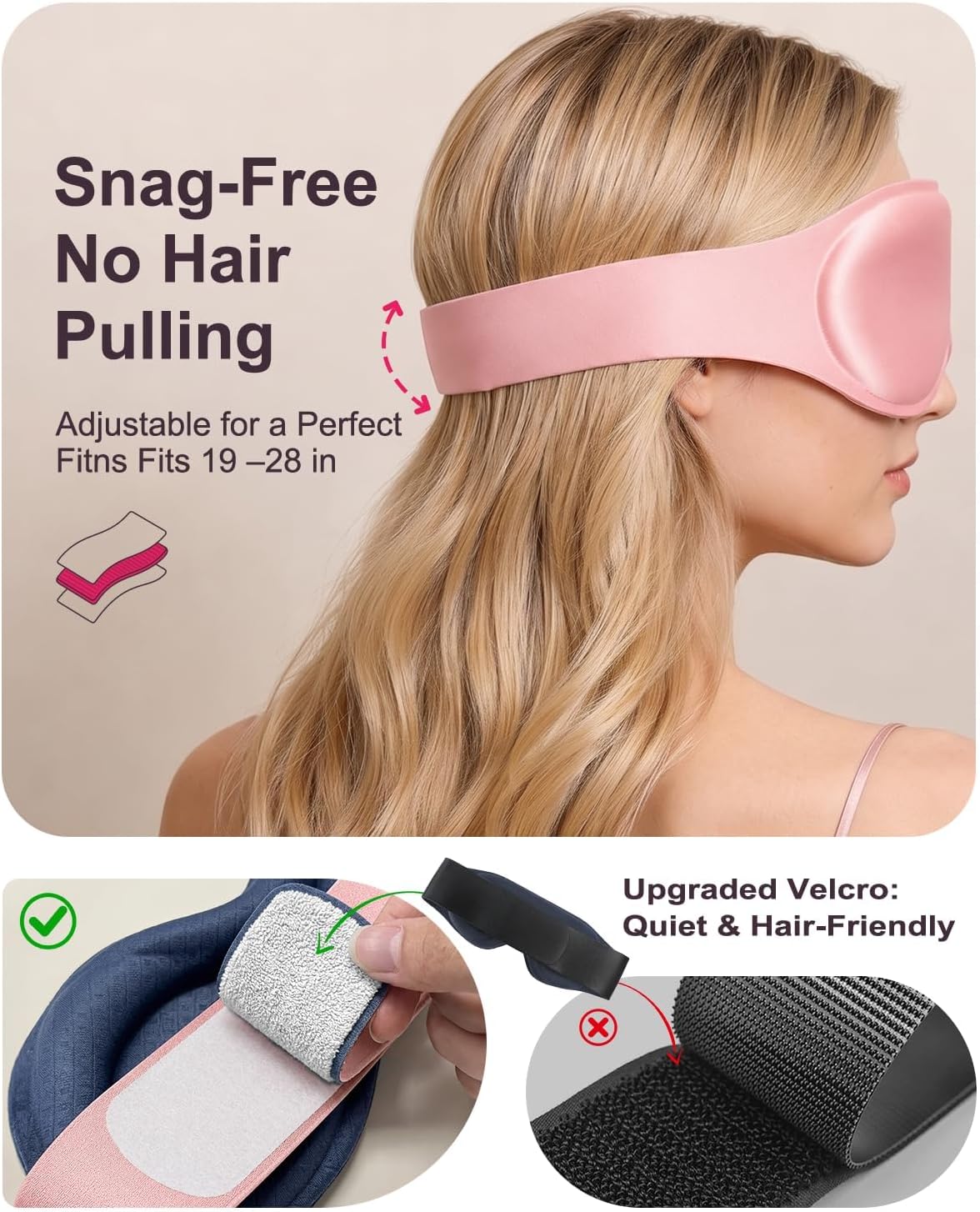 Weighted Eye Mask for Sleeping, 100% Blackout Sleep Mask for Women and Men