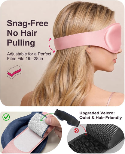 Weighted Eye Mask for Sleeping, 100% Blackout Sleep Mask for Women and Men
