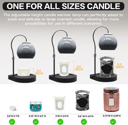 Candle Warmer Lamp with Timer 2H/4H/8H, Adjustable Height, Ocean