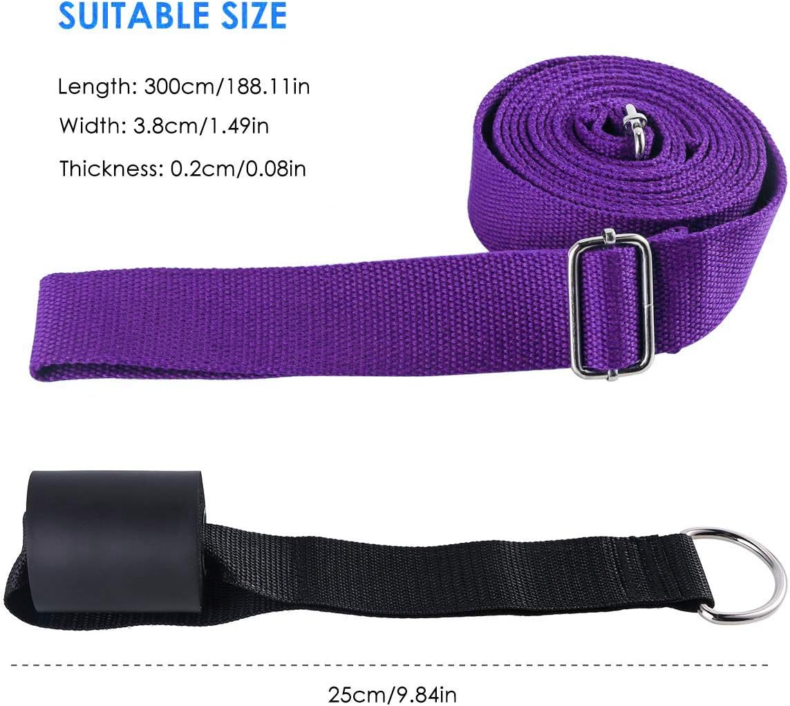 Adjustable Leg Stretcher Lengthen Ballet Stretch Band - Easy Install on Door Flexibility Stretching Leg Strap Great Cheer Dance Gymnastics Trainer Stretching Equipment Taekwondo Training