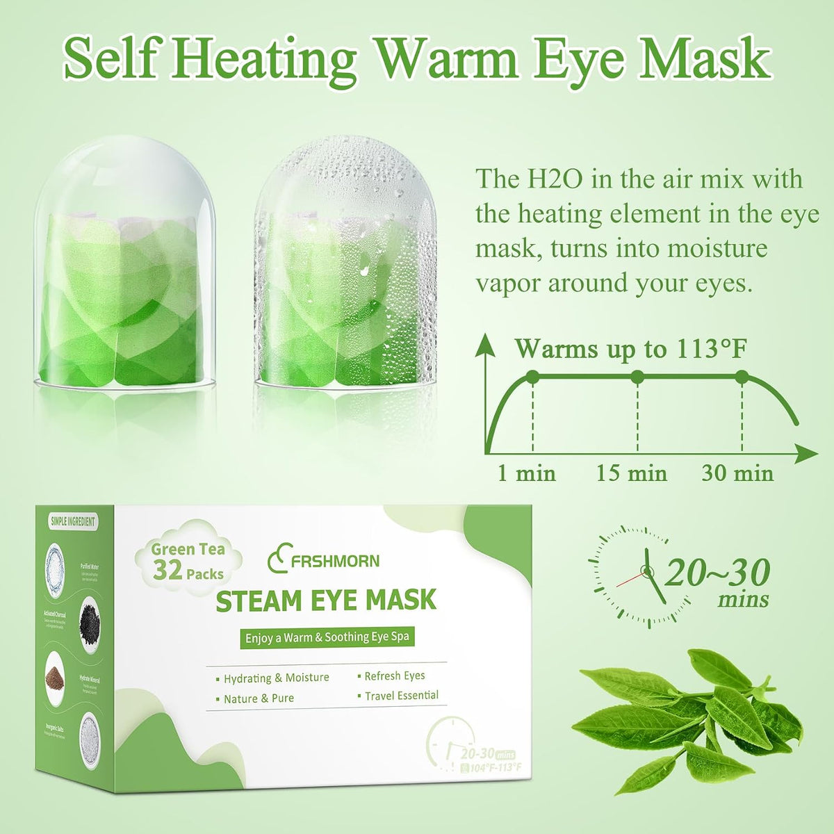 Steam Eye Mask Heated Eye Masks For Dry Eyes, Unscented