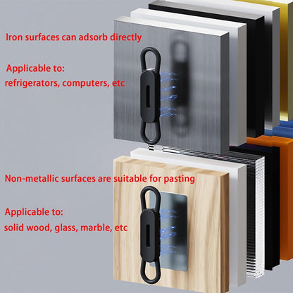 Magnetic Pencil Holder, Silicone Pen Holder for Refrigerator, Black, 4 Pack