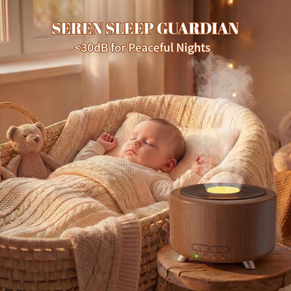Essential Oil Diffuser for Home, 500ML Aromatherapy Diffuser Oil Machine for Office Room Yoga, Aroma Diffuser with Auto-Off Function, 9 Colors LED Night Light, Light Wood