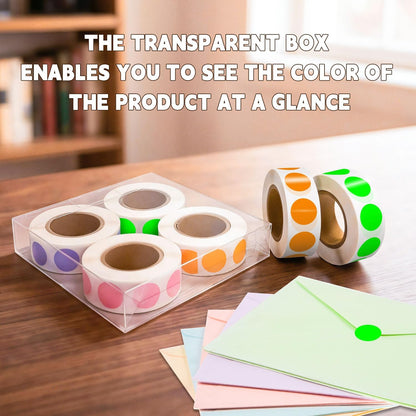 1/2 Inch Round Sticker,4 Rolls 2000Pcs Small Dot Stickers Color-Code Dots | Red+Yellow+Blue+Green 1.3cm Small Stickers Round Color Coding Circle Dots Stickers, Roll Dot Sticker Label for Office Home