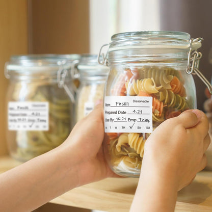 L LIKED 250 Dissolvable Labels 2"x 2" Use By Food Rotation Storage Label