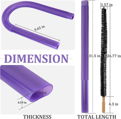 Fullclean Dryer Vent Lint Vacuum Attachments Hose for Dyson Gen5 V15 V15s V12 V11 V10 V9 V8 V7 Detect Absolute Cyclone Outsize Slim Nozzle Crevice Flexible Lint Removal Tool Dryer Vent Cleaner Kit