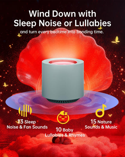 Red Light Therapy White Noise Sleep Sound Machine for Baby