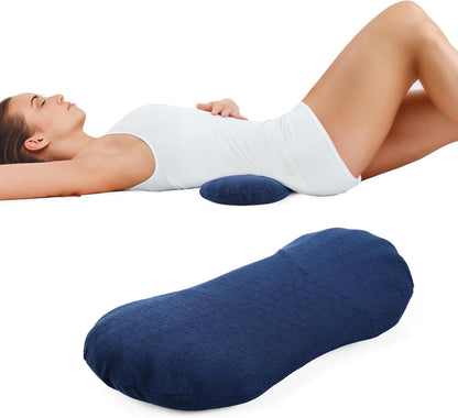 COMFYTHERA Lumbar Support Pillow for Sleeping Memory Foam Lumbar Support Cushion for Lower Back Pain Relief, Back Support Bed Pillow Waist Support (Dark Grey, Large)