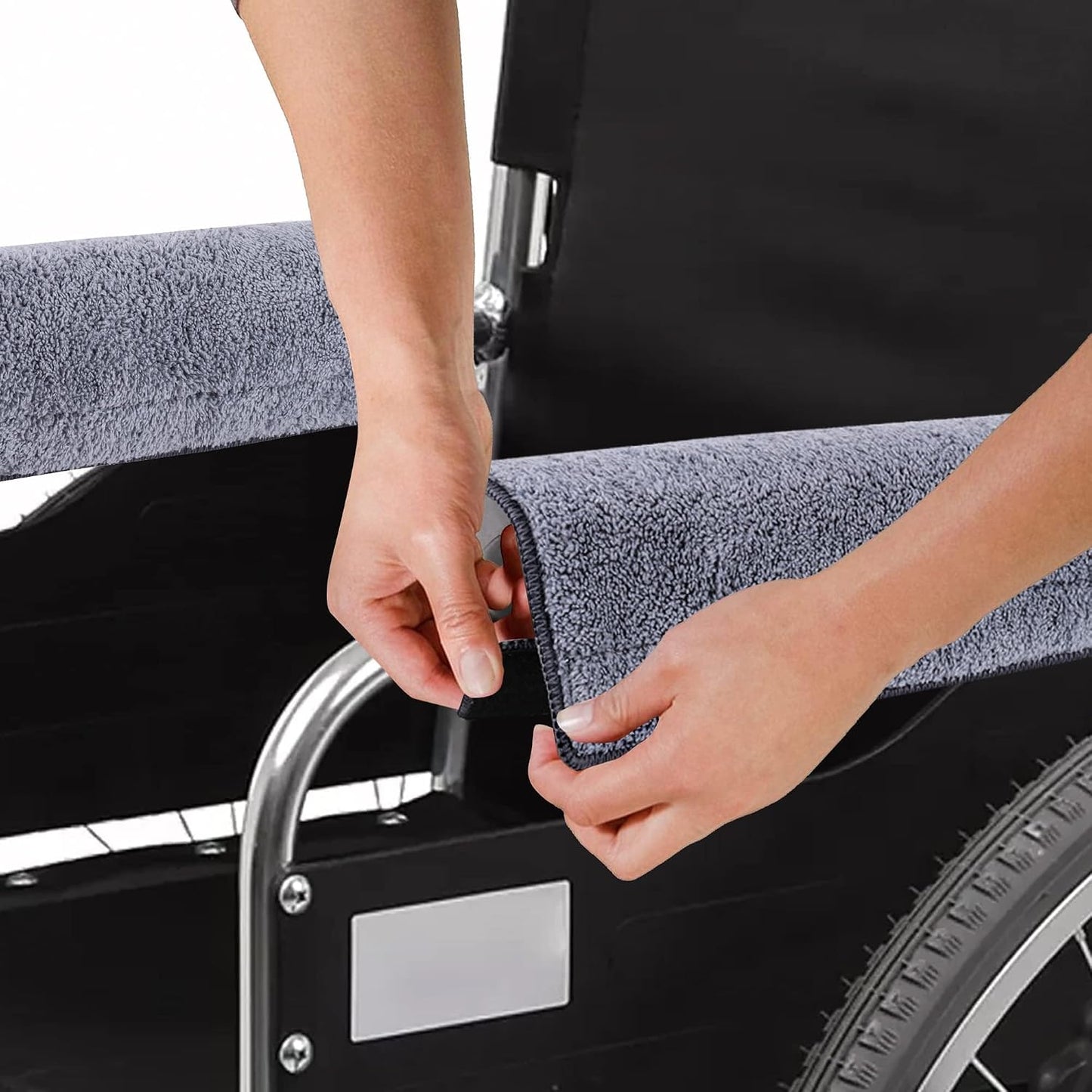 2 Pcs Small Armrest Pads Covers - Widened Self-Adhesive Straps Comfortable and Protective for Toilet Handle, Office Chairs, and Armrest Chairs Comfort Padding Pressure (Size：S)
