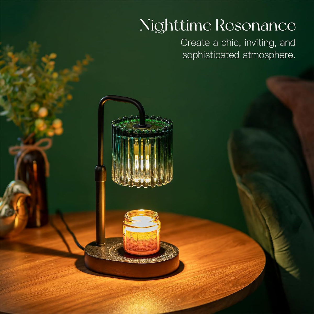 Candeldo Candle Warmer Lamp with Timer: Black Wax Melt Warmer