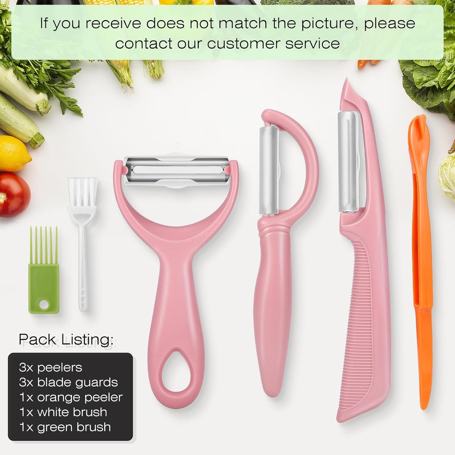 Senbowe Upgrade Potato Peeler for Kitchen, 6PCS Stainless Steel Vegetable Peeler, I and Y Veggie Food Peeler for Apple Fruit Carrot Zucchini Cucumber,Good Grip Makes Peeling Very Easy (Green)