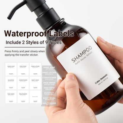 Shampoo and Conditioner Dispenser - Shower Soap Dispenser 3 Chamber No Drill - Bathroom Soap Dispenser Wall Mount Adhesive - Clear PET Bottles with Nature Bamboo Pumps Set Refillable 1500ml