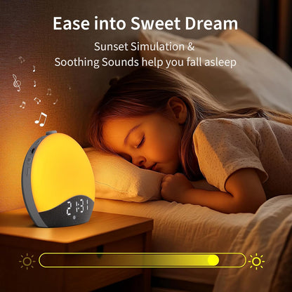 EASYERA Sunrise Alarm Clock Sound Machine, 26 Soothing Sounds