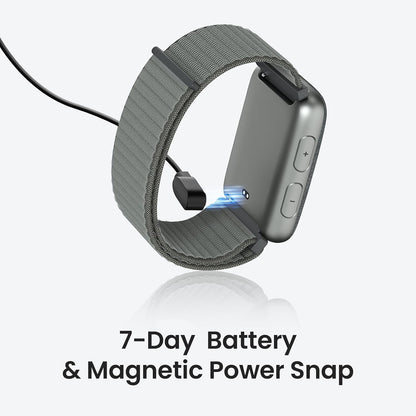 REACHER Vibrating Alarm Watch Wristband for Hearing Impaired | Private vibration-only alarm for shared bedrooms, dorms, couples, Battery Powered, Comfortable woven fabric band loop