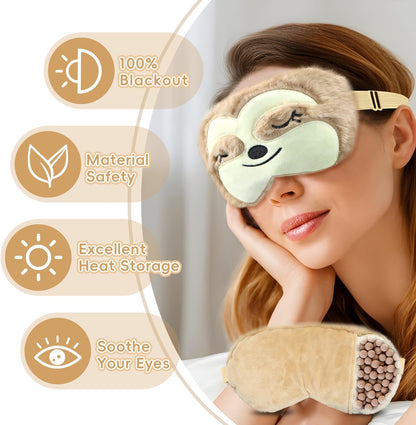 my novel things Microwave Heating Pad with Heated Eye Mask Compress Moist for Relieve Fatigue Period Cramps Uscented Microwavable Heating Pad Cute Bear for Women Birthday Christmas Gifts