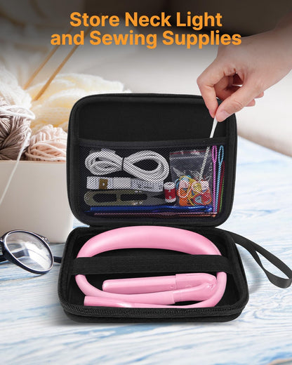 Reading Light Book Lovers Gifts: Upgraded Neck Light with Power Display & Timer, 80Hrs Rechargeable Book Lights for Reading at Night,Birthday Gifts for Readers Women, Knitting Crochet Accessories