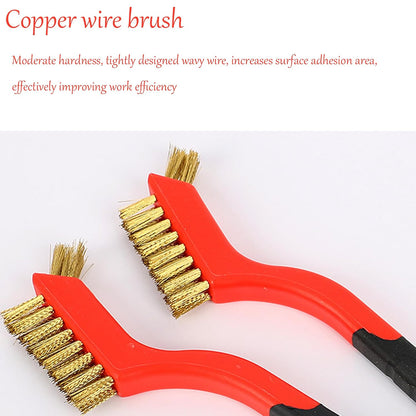 3pcs Nylon Cleaning Brushes Small Wire Brush Set for Cleaning Rust Removal in Holes