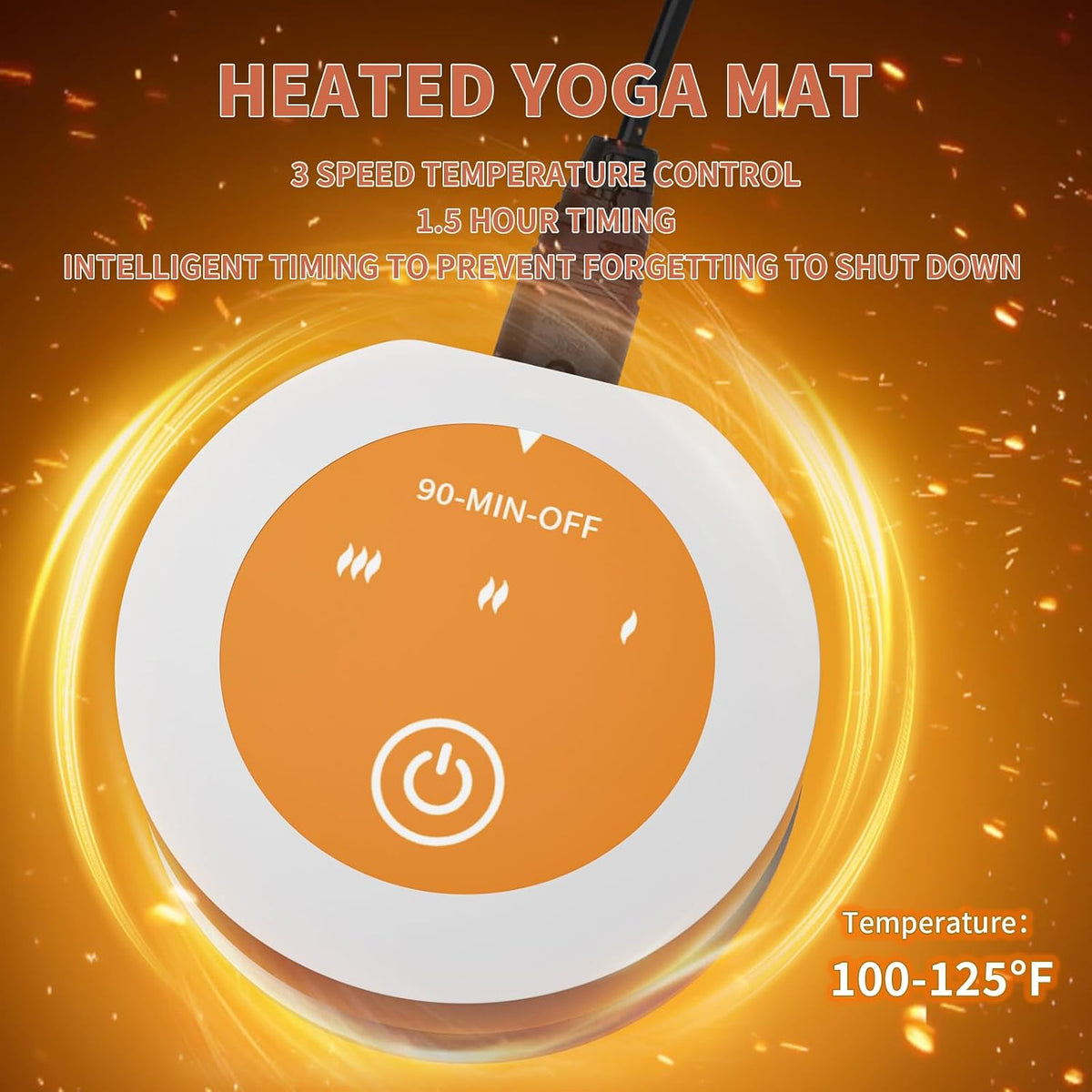 PAIDU Heating mat, Extra Large Anti Slip Electric Heating Yoga mat
