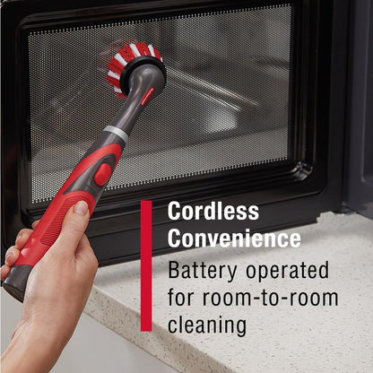 Rubbermaid Reveal Power Scrubber with Multi-Purpose & Grout Head, Cordless Electric Battery Powered Scrub Brush, Water Resistant, for Home/Kitchen/Bathroom/Grout/Tile/Shower/Tub