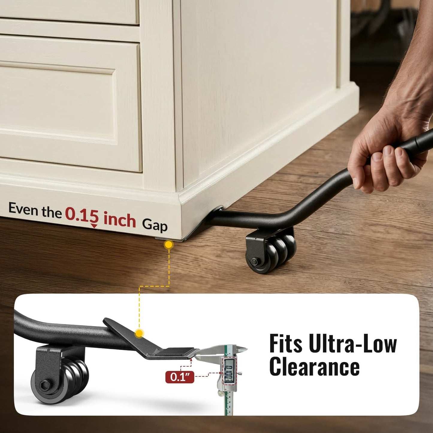 HOLKIE Heavy Duty Furniture Jack for Sliders on Carpet 4 Stackable Blocks | 660 lbs Load Appliance Lifter Jack| to Raise Furniture| Back Saving Furniture Lifter Tool| for Pads on Hardwood Floors|