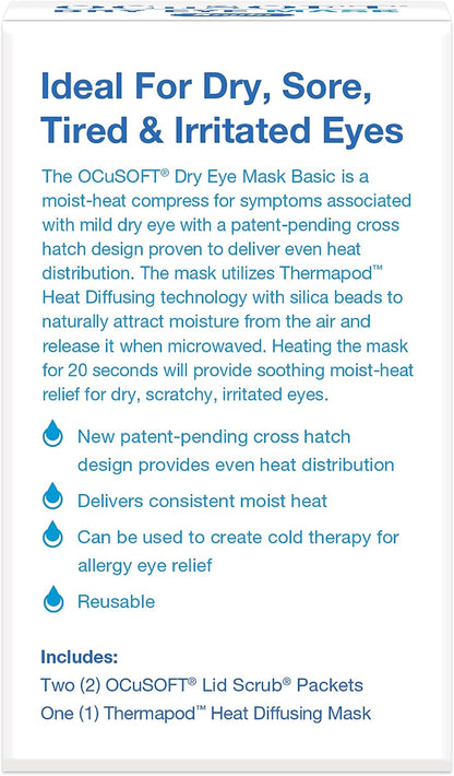 OCuSOFT Dry Eye Mask Basic with Thermapod Mask and Lid Scrub Packets
