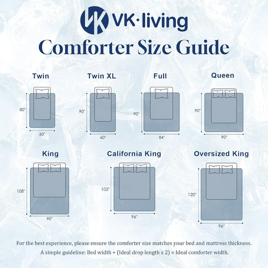 VK VK·LIVING Cooling Comforter King Size, Summer Cooling Blanket for Hot Sleepers and Night Sweats, Double-Sided Q-Max 0.45 Lightweight Breathable Soft Cooling Quilt for Bed Couch, 90"x108", Dark Gray