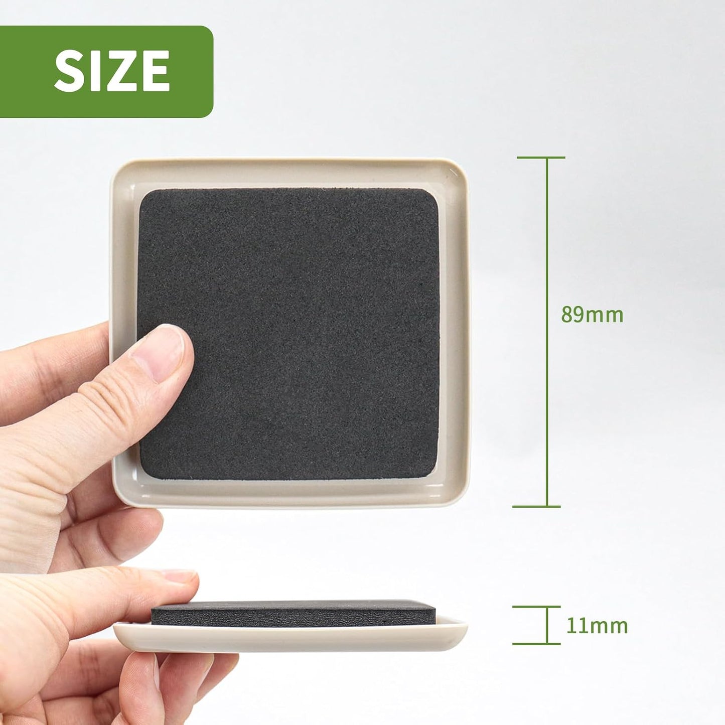 Furniture Sliders for Carpet 8 PCS - 3 1/2" Brown | Furniture Moving Sliders, Carpet Sliders for Furniture, Square Furniture Movers Sliders - Move Your Furniture Easily & Safely