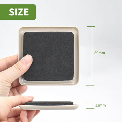 Furniture Sliders for Carpet 8 PCS - 3 1/2" Brown | Furniture Moving Sliders, Carpet Sliders for Furniture, Square Furniture Movers Sliders - Move Your Furniture Easily & Safely