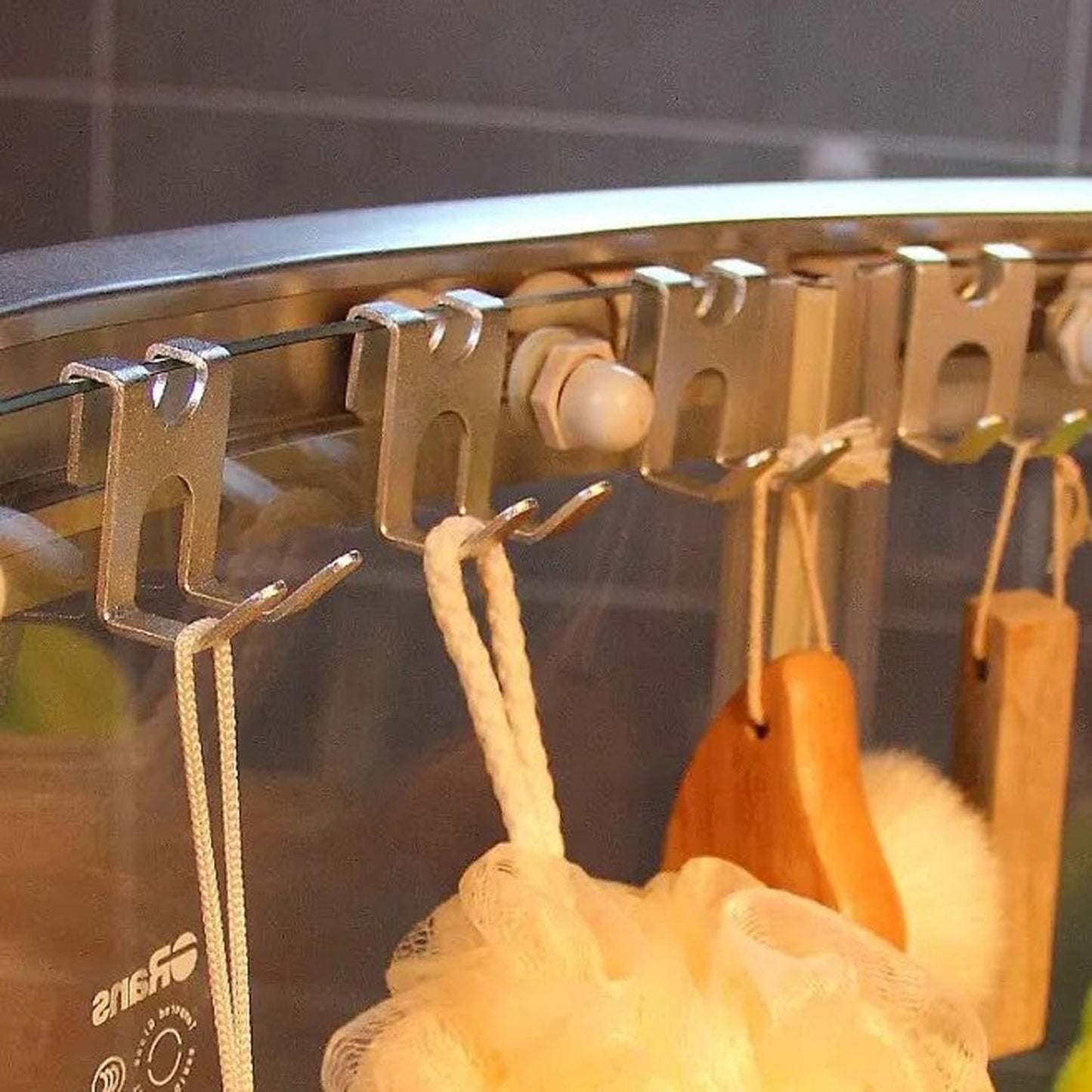 Shower Door Hooks (2-Pack), Towel Hooks for Bathroom Frameless Glass Shower Door, Shower Squeegee Hooks, Razor Hook